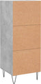 vidaXL - Dressoir - 34,5x34x90 - cm - bewerkt - hout - betongrijs