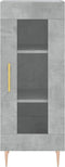 vidaXL - Dressoir - 34,5x34x90 - cm - bewerkt - hout - betongrijs