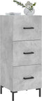 vidaXL - Dressoir - 34,5x34x90 - cm - bewerkt - hout - betongrijs