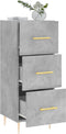 vidaXL - Dressoir - 34,5x34x90 - cm - bewerkt - hout - betongrijs