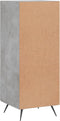 vidaXL - Dressoir - 34,5x34x90 - cm - bewerkt - hout - betongrijs