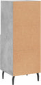 vidaXL - Dressoir - 34,5x34x90 - cm - bewerkt - hout - betongrijs