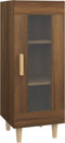 vidaXL - Dressoir - 34,5x34x90 - cm - bewerkt - hout - bruin - eikenkleur
