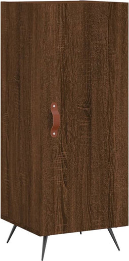 vidaXL - Dressoir - 34,5x34x90 - cm - bewerkt - hout - bruin - eikenkleur