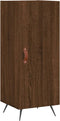 vidaXL - Dressoir - 34,5x34x90 - cm - bewerkt - hout - bruin - eikenkleur