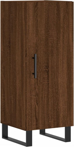 vidaXL - Dressoir - 34,5x34x90 - cm - bewerkt - hout - bruin - eikenkleur