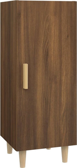 vidaXL - Dressoir - 34,5x34x90 - cm - bewerkt - hout - bruin - eikenkleur