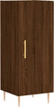 vidaXL - Dressoir - 34,5x34x90 - cm - bewerkt - hout - bruin - eikenkleur