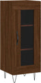 vidaXL - Dressoir - 34,5x34x90 - cm - bewerkt - hout - bruin - eikenkleur