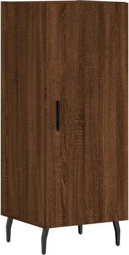 vidaXL - Dressoir - 34,5x34x90 - cm - bewerkt - hout - bruin - eikenkleur