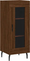 vidaXL - Dressoir - 34,5x34x90 - cm - bewerkt - hout - bruin - eikenkleur