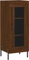 vidaXL - Dressoir - 34,5x34x90 - cm - bewerkt - hout - bruin - eikenkleur