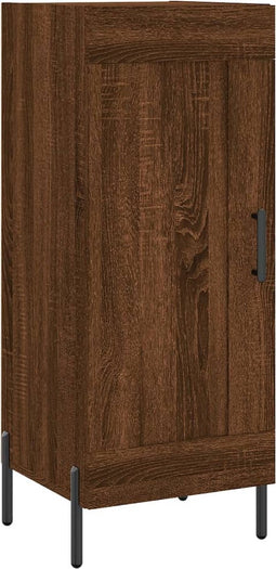 vidaXL - Dressoir - 34,5x34x90 - cm - bewerkt - hout - bruin - eikenkleur