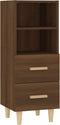 vidaXL - Dressoir - 34,5x34x90 - cm - bewerkt - hout - bruin - eikenkleur