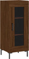 vidaXL - Dressoir - 34,5x34x90 - cm - bewerkt - hout - bruin - eikenkleur