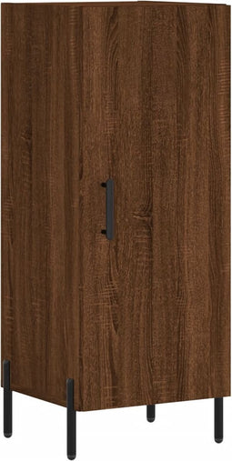 vidaXL - Dressoir - 34,5x34x90 - cm - bewerkt - hout - bruin - eikenkleur