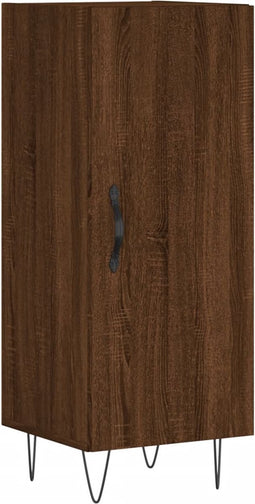 vidaXL - Dressoir - 34,5x34x90 - cm - bewerkt - hout - bruin - eikenkleur