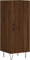 vidaXL - Dressoir - 34,5x34x90 - cm - bewerkt - hout - bruin - eikenkleur