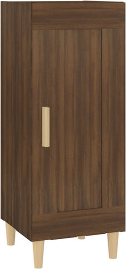 vidaXL - Dressoir - 34,5x34x90 - cm - bewerkt - hout - bruin - eikenkleur