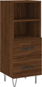 vidaXL - Dressoir - 34,5x34x90 - cm - bewerkt - hout - bruin - eikenkleur