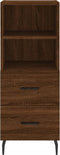 vidaXL - Dressoir - 34,5x34x90 - cm - bewerkt - hout - bruin - eikenkleur