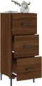 vidaXL - Dressoir - 34,5x34x90 - cm - bewerkt - hout - bruin - eikenkleur