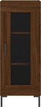 vidaXL - Dressoir - 34,5x34x90 - cm - bewerkt - hout - bruin - eikenkleur