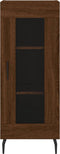 vidaXL - Dressoir - 34,5x34x90 - cm - bewerkt - hout - bruin - eikenkleur