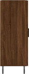 vidaXL - Dressoir - 34,5x34x90 - cm - bewerkt - hout - bruin - eikenkleur