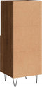 vidaXL - Dressoir - 34,5x34x90 - cm - bewerkt - hout - bruin - eikenkleur