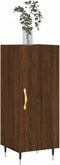 vidaXL - Dressoir - 34,5x34x90 - cm - bewerkt - hout - bruin - eikenkleur