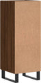 vidaXL - Dressoir - 34,5x34x90 - cm - bewerkt - hout - bruin - eikenkleur