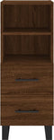 vidaXL - Dressoir - 34,5x34x90 - cm - bewerkt - hout - bruin - eikenkleur