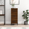 vidaXL - Dressoir - 34,5x34x90 - cm - bewerkt - hout - bruin - eikenkleur