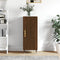 vidaXL - Dressoir - 34,5x34x90 - cm - bewerkt - hout - bruin - eikenkleur