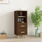 vidaXL - Dressoir - 34,5x34x90 - cm - bewerkt - hout - bruin - eikenkleur