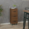 vidaXL - Dressoir - 34,5x34x90 - cm - bewerkt - hout - bruin - eikenkleur