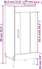 vidaXL - Dressoir - 34,5x34x90 - cm - bewerkt - hout - bruin - eikenkleur