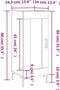 vidaXL - Dressoir - 34,5x34x90 - cm - bewerkt - hout - bruin - eikenkleur