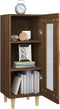 vidaXL - Dressoir - 34,5x34x90 - cm - bewerkt - hout - bruin - eikenkleur