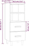 vidaXL - Dressoir - 34,5x34x90 - cm - bewerkt - hout - bruin - eikenkleur