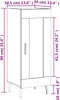 vidaXL - Dressoir - 34,5x34x90 - cm - bewerkt - hout - bruin - eikenkleur