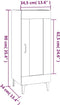 vidaXL - Dressoir - 34,5x34x90 - cm - bewerkt - hout - bruin - eikenkleur