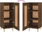 vidaXL - Dressoir - 34,5x34x90 - cm - bewerkt - hout - bruin - eikenkleur