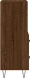 vidaXL - Dressoir - 34,5x34x90 - cm - bewerkt - hout - bruin - eikenkleur