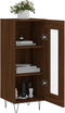 vidaXL - Dressoir - 34,5x34x90 - cm - bewerkt - hout - bruin - eikenkleur
