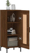 vidaXL - Dressoir - 34,5x34x90 - cm - bewerkt - hout - bruin - eikenkleur