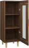 vidaXL - Dressoir - 34,5x34x90 - cm - bewerkt - hout - bruin - eikenkleur
