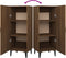 vidaXL - Dressoir - 34,5x34x90 - cm - bewerkt - hout - bruin - eikenkleur