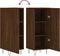 vidaXL - Dressoir - 34,5x34x90 - cm - bewerkt - hout - bruin - eikenkleur
